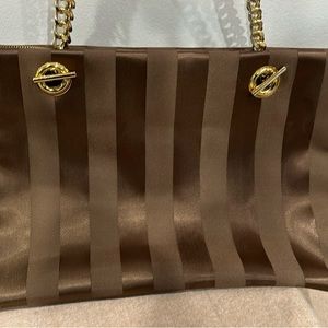 Brown Tote Bag with Gold Hardware (Large) - Unbranded